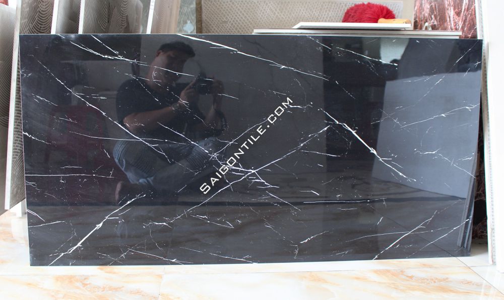 Gạch 60x120 vân đá marble màu đen nhập khẩu Trung Quốc DBH12689