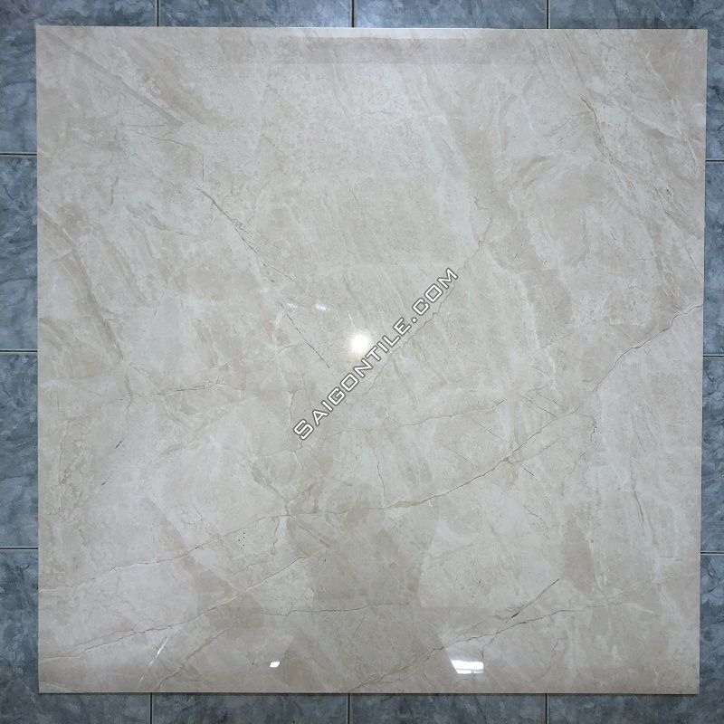 Gạch đá granite khổ lớn 1mx1m marble cream màu kem begie DBPH1206