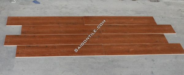 Gạch sàn gỗ khổ to màu cánh gián Trung Quốc 20x100 DW21T135