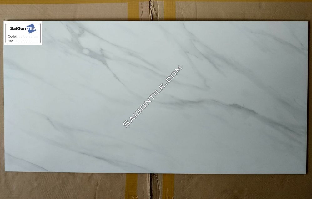 Gạch thạch anh vân marble trắng khổ lớn 60x120 nhập khẩu DBLH126033