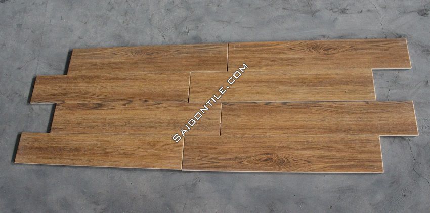 Gạch vân gỗ 15x80 màu nâu giá rẻ nhập khẩu Trung Quốc DW15856A