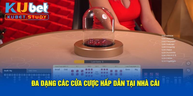 Đa dạng các cửa cược hấp dẫn tại nhà cái 